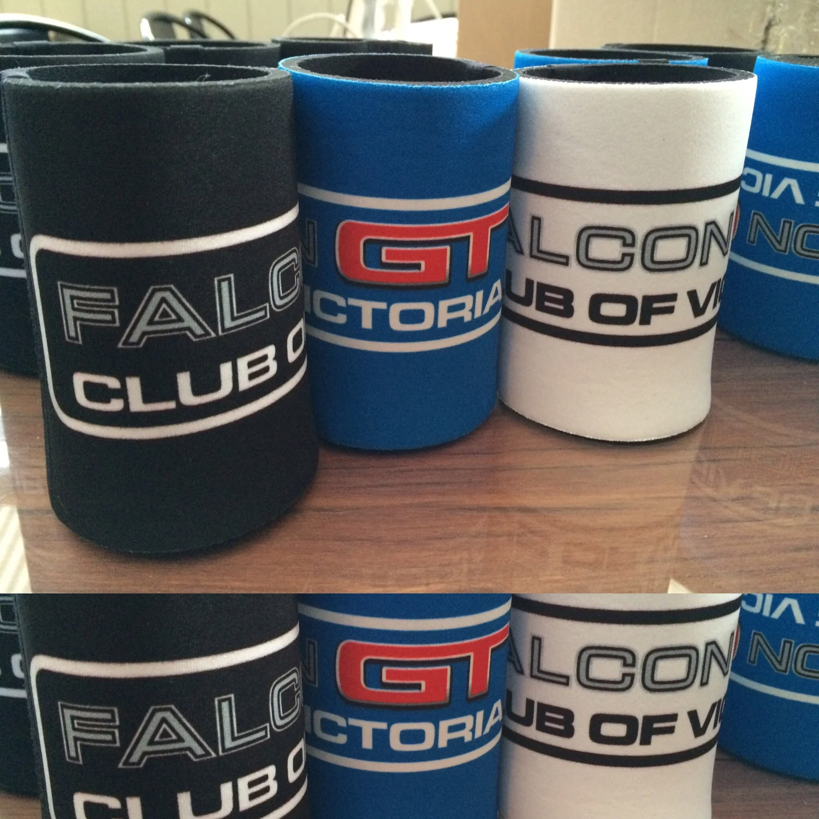 Falcon club branded stubby holders