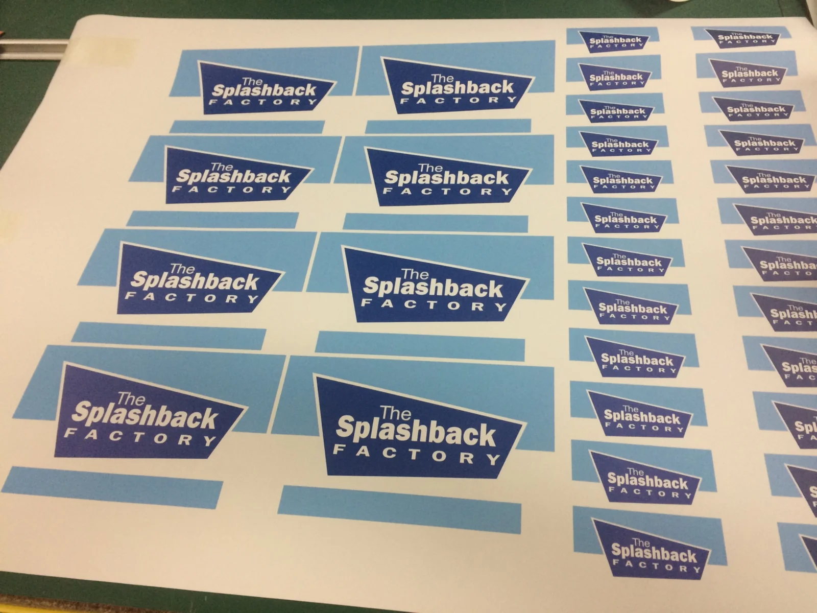 Splashback Factory branded sticker sheets