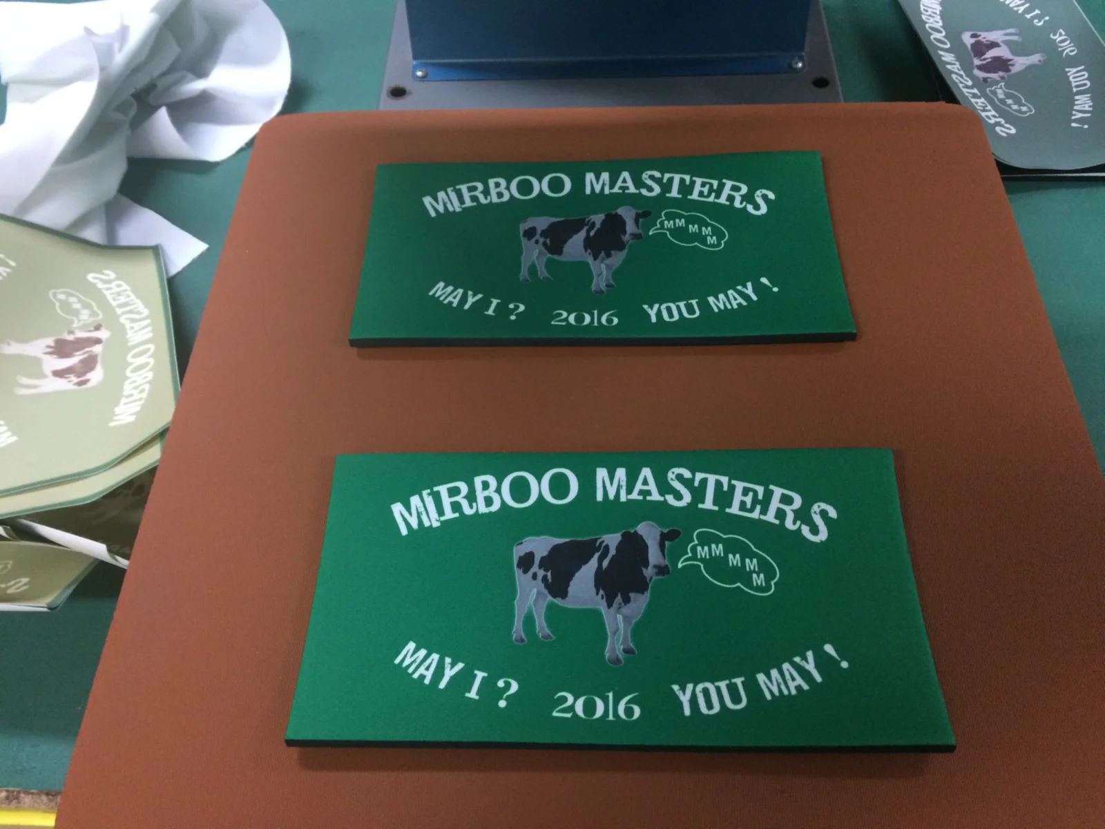 Mirboo Masters artwork prepared for stubby holders