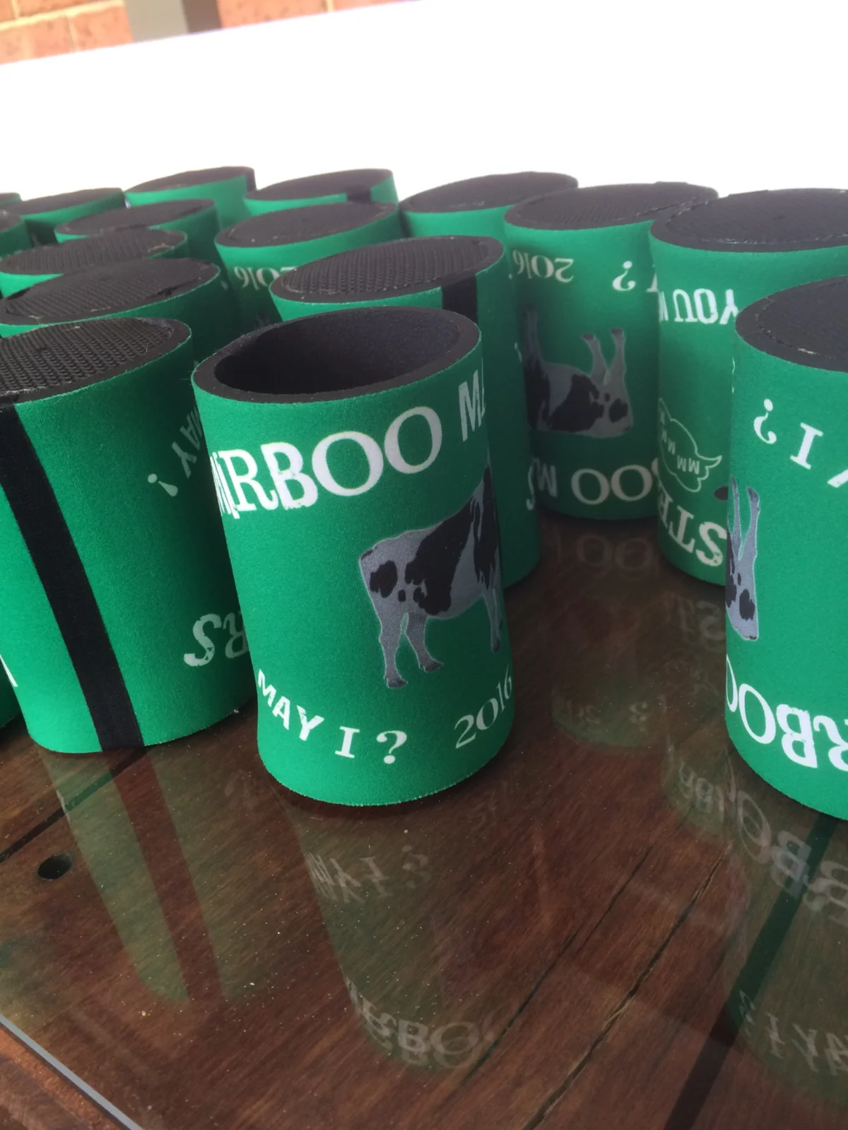 Green Mirboo Masters event stubby holders