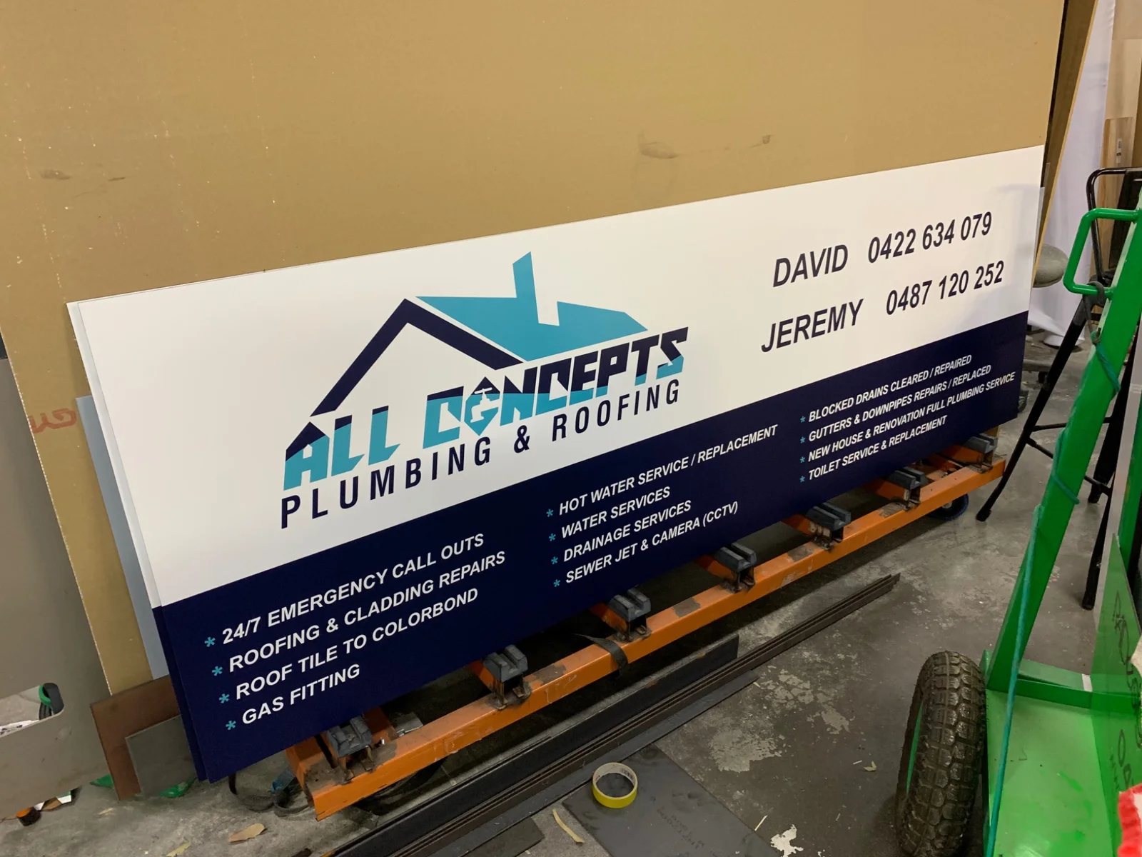 RADesignz project: Plumbing business panel