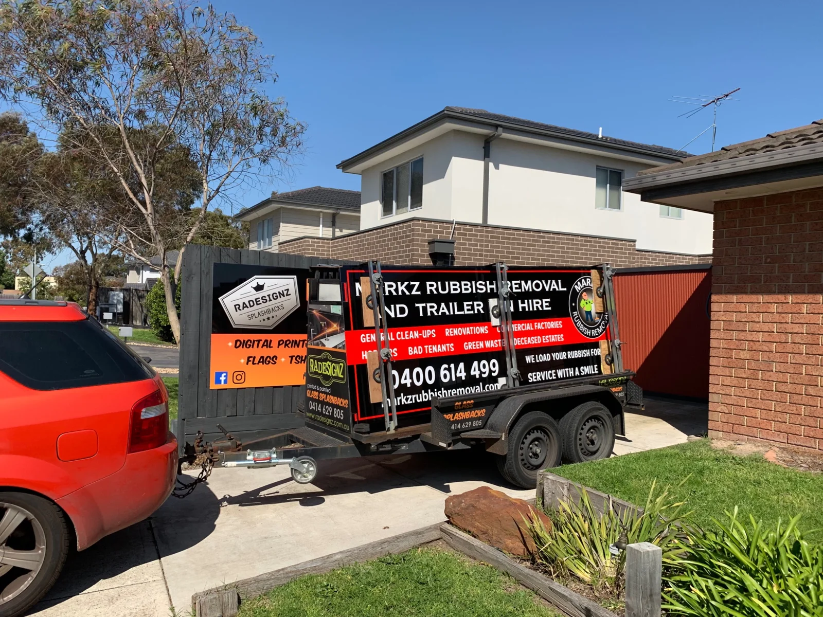 RADesignz project: Rubbish removal trailer graphics