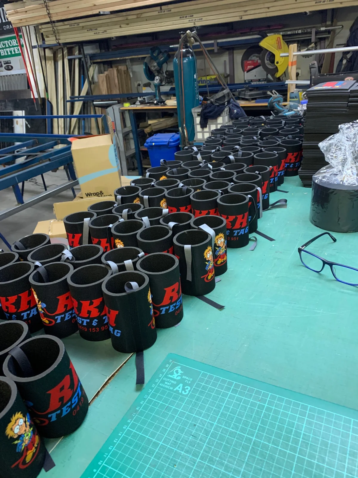 RADesignz project: Custom stubby holder production run