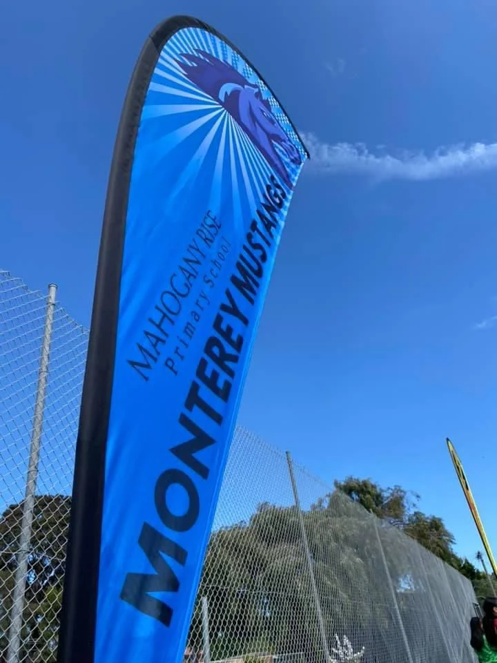 RADesignz project: Blue sports feather flag